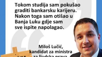 Photo of BiH je dobila ministra koji je ponavljao razred: Miloš Lučić dobio podršku u Parlamentu