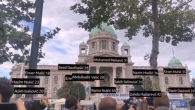 Photo of Virtuelni spomenik: Imena žrtava Srebrenice na Skupštini Srbije