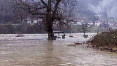 Photo of Vodostaj Drine u porastu, pod vodom poznato izletište kod Goražda: Upaljen meteoalarm
