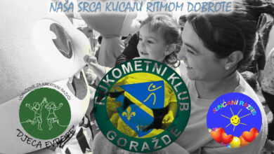 Photo of UDRUŽENJE ZA KREATIVNI RAZVOJ „DJECA EVROPE“ – SUNČANI RAZRED I MUŠKI RUKOMETNI KLUB „ GORAŽDE“  ORGANIZUJU HUMANITARNU AKCIJU