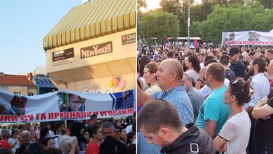 Photo of Četnički simboli i slike ratnog zločinca Ratka Mladića na koncertu u Banjoj Luci