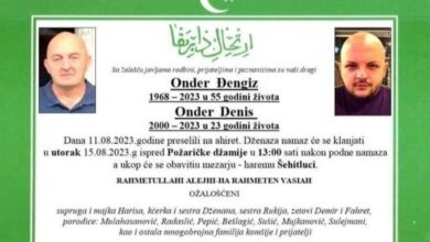 Photo of Danas dženaza Đengizu i Denisu Onderu iz Gradačca, koje je ubio Nermin Sulejmanović