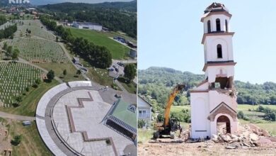 Photo of RS gradi spomenik srpskim žrtvama u blizini Memorijalnog centra Potočari i crkvu koja je uklonjena iz dvorišta nane Fate