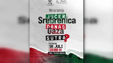 Photo of “Jučer Srebrenica, danas Gaza, sutra?”: U četvrtak mirna šetnja u Sarajevu