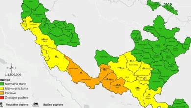Photo of Izdato upozorenje za poplave za dio BiH, mapa pokazuje koja područja su najugroženija