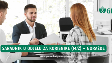 Photo of Apliciraj za posao u GRAWE osiguranju Saradnik/ca u odjelu za korisnike (Goražde)