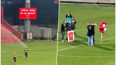 Photo of Romantični Mostarac zaprosio djevojku na poluvremenu utakmice Veleža