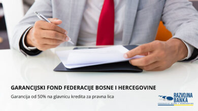 Photo of Lakši pristup kreditnim sredstvima za privrednike: garancija 50% na kredite putem Razvojne banke FBiH