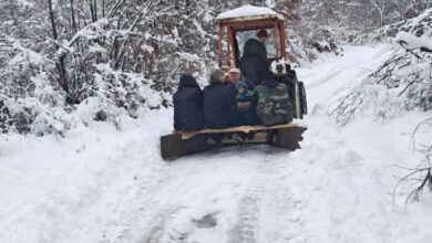 Photo of Snijeg obarao stabla po putevima na području Općine Foča
