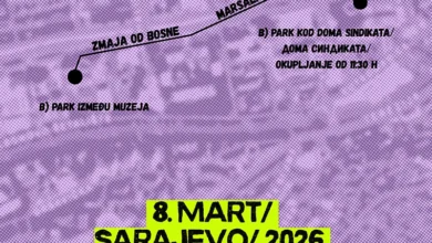 Photo of U nedjelju Osmomartovski protestni marš, bit će obustavljen saobraćaj u centru Sarajeva