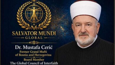 Photo of Priznanje za Mustafu ef. Cerića: Izabran u međunarodni odbor Salvator Mundi Globala