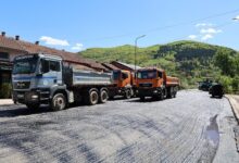Photo of Radovi na sanaciji regionalnog puta R448 u centru Goražda u završnoj fazi