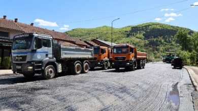 Photo of Radovi na sanaciji regionalnog puta R448 u centru Goražda u završnoj fazi