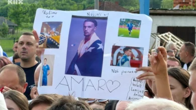 Photo of Veliki doček Amaru Dediću u Donjoj Orahovici, reprezentativac BiH emotivno dirnuo navijače
