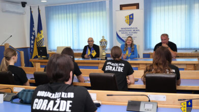 Photo of Ministrica Adisa Alikadić-Herić upriličila prijem za juniorke OK Goražde