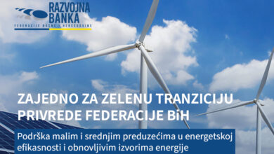 Photo of Razvojna banka FBiH: 15,4 miliona KM kreditnih sredstava za zelenu tranziciju privrede Federacije BiH